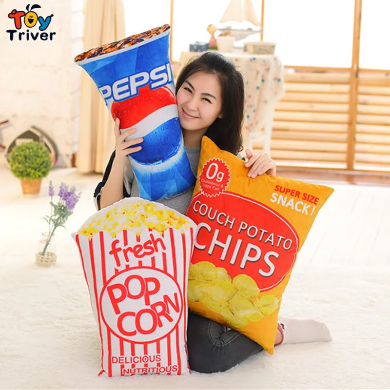 Pop Corn Cola Chips French Fries Snack Plush Toy Stuffed Doll Throw Pillow Sofa Cushion Bar Restaurant Home Decor Crafts Gift
Pop Corn Cola Chips French Fries Snack Plush Toy Stuffed Doll Throw Pillow Sofa Cushion Bar Restaurant Home Decor Crafts Gift