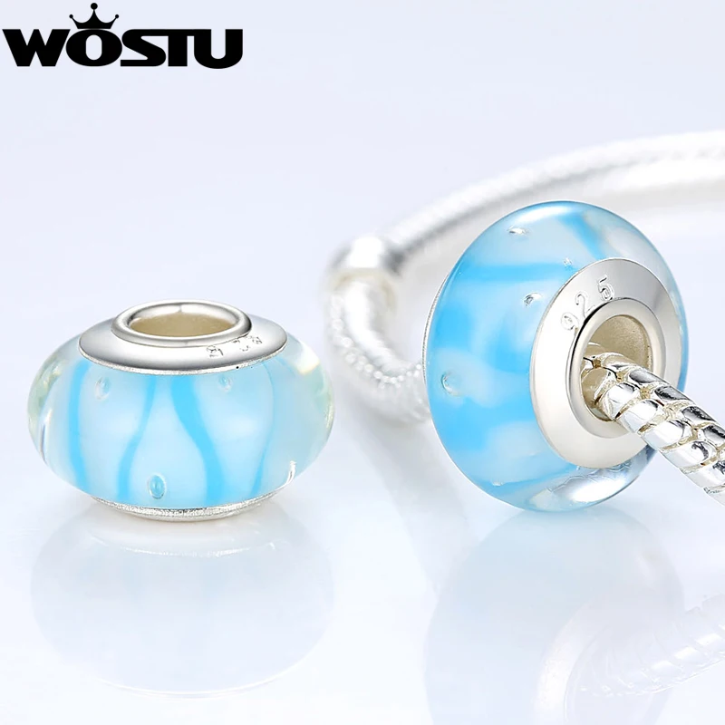 Top Quality Silver Plated DIY Bule Sea Murano Glass Beads Fit Original wst Bracelet Charms For Women Jewelry Gift
Top Quality Silver Plated DIY Bule Sea Murano Glass Beads Fit Original wst Bracelet Charms For Women Jewelry Gift