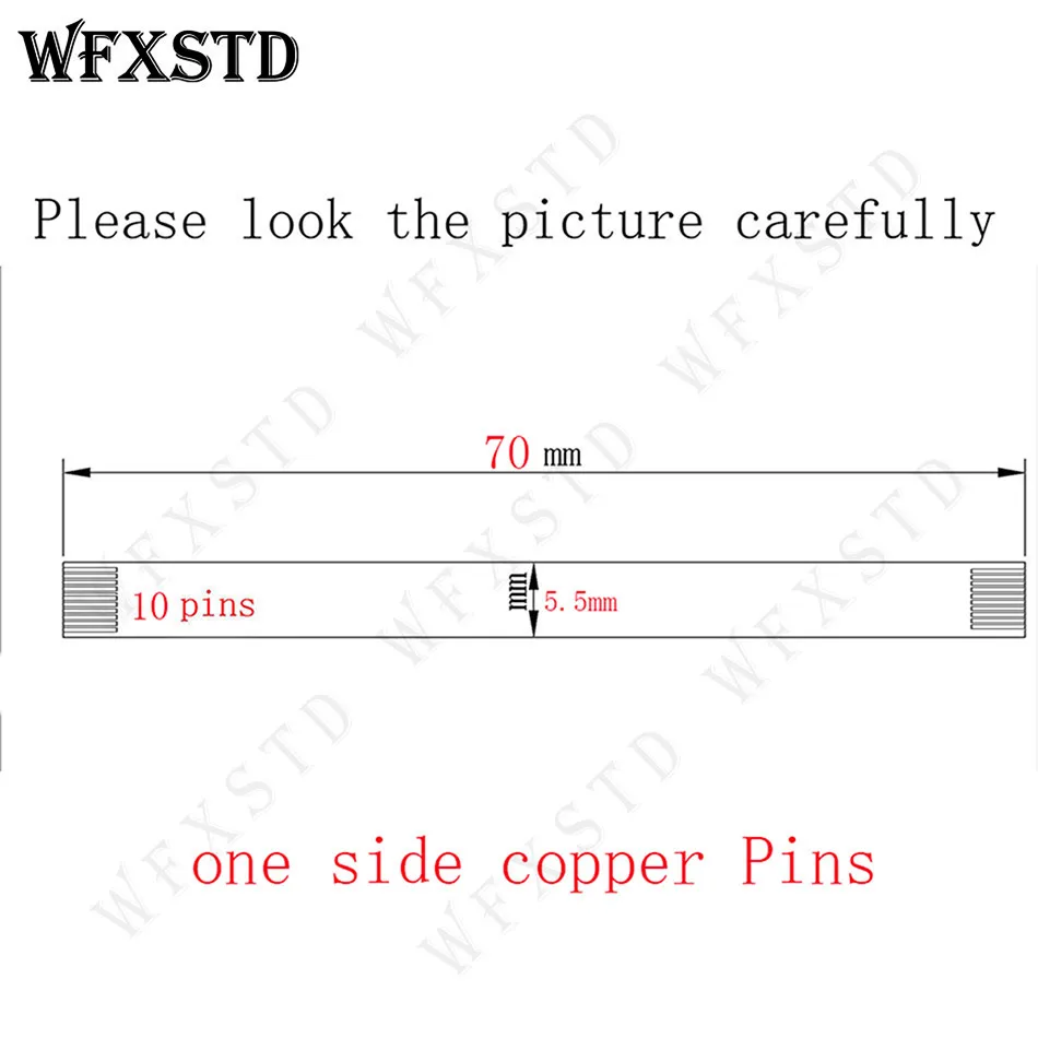 7cm 5.5mm 10pins New Flex cable AWM 20861 105C 60V VW-1 E363975 Same side copper Contact
7cm 5.5mm 10pins New Flex cable AWM 20861 105C 60V VW-1 E363975 Same side copper Contact