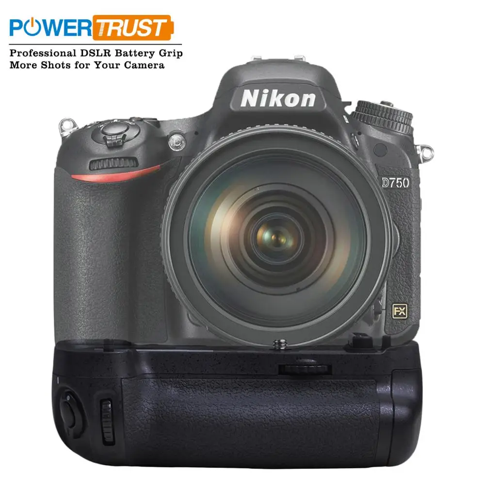 

Powertrust vertical MB-D16 battery grip holder for Nikon D750 DSLR Camera work with EN-EL15 battery Or 6Pc AA Batteries