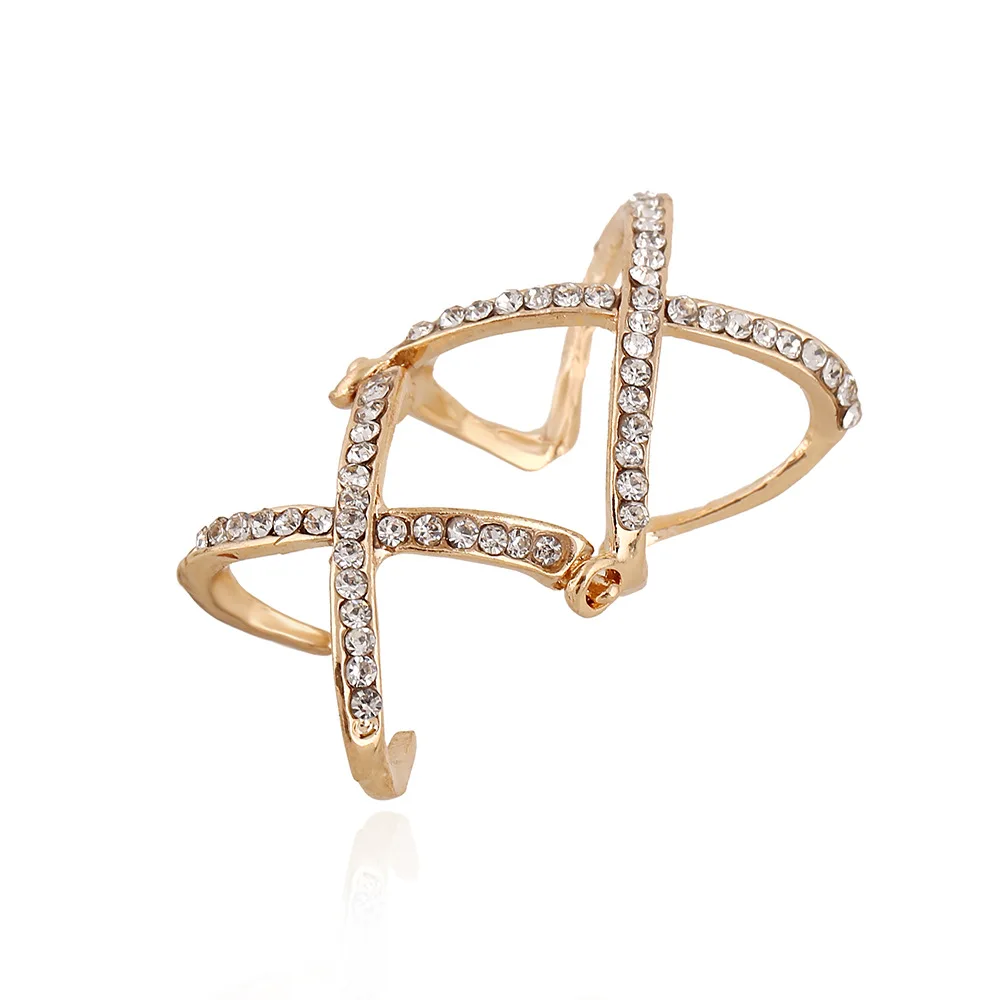 Super Beautiful Charming Crystal Ring 2016 Women Fashion Punk Style Double Criss Cross Shiny Rhinestone Joint Finger Rings
Super Beautiful Charming Crystal Ring 2016 Women Fashion Punk Style Double Criss Cross Shiny Rhinestone Joint Finger Rings