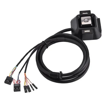 Mini Desk Mount PC Switch Extender Cable Power on/off Reset Button Dual USB Port + Audio Mic ports Computer Chassis Power
Mini Desk Mount PC Switch Extender Cable Power on/off Reset Button Dual USB Port + Audio Mic ports Computer Chassis Power