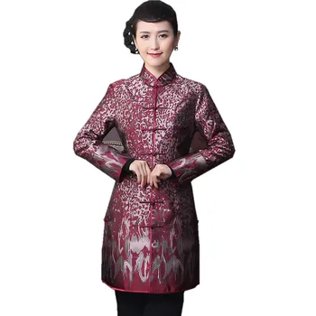 Hot Sale Red Chinese Women's Satin Jacket Mandarin Collar Long Outwear Traditional Button Printed Costume Size S To XXXL
Hot Sale Red Chinese Women's Satin Jacket Mandarin Collar Long Outwear Traditional Button Printed Costume Size S To XXXL