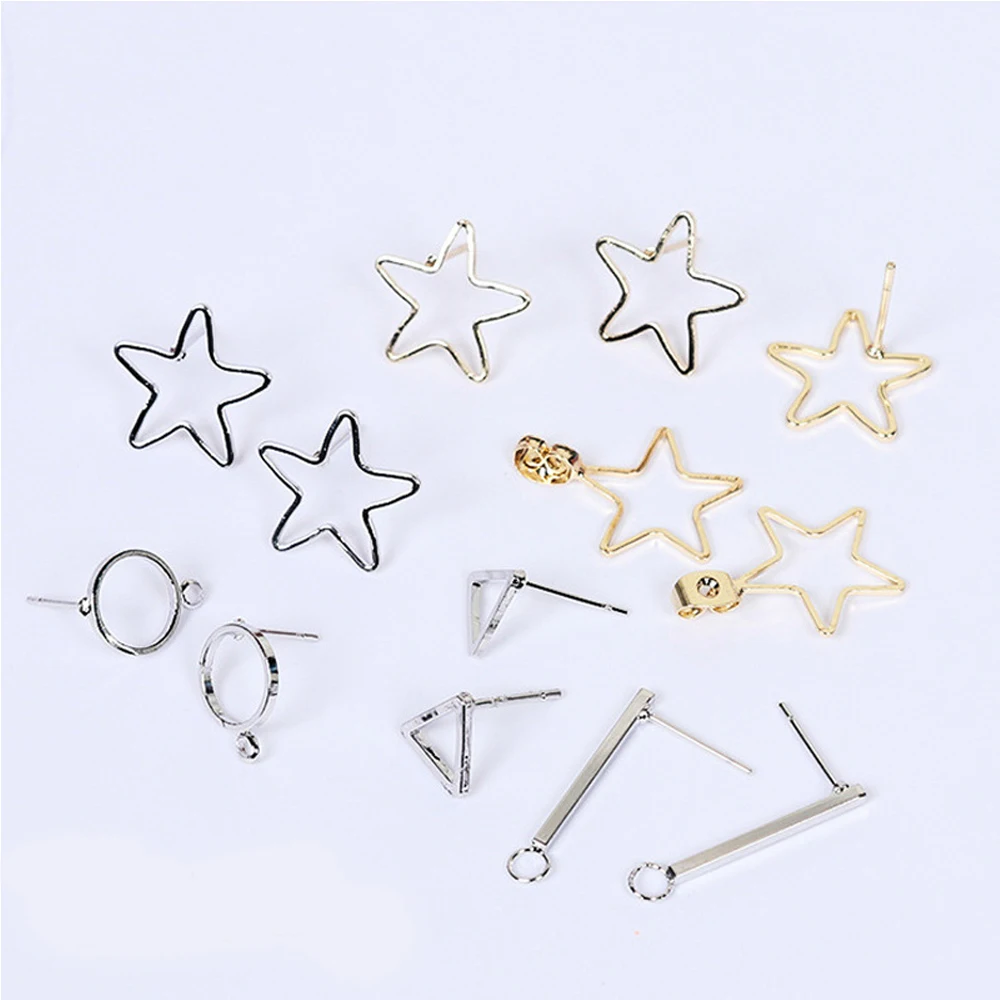 10PCS White K/Gold Plated Stud Earring Settings Star Earrings Charms Connector DIY Jewelry Making Accessories
10PCS White K/Gold Plated Stud Earring Settings Star Earrings Charms Connector DIY Jewelry Making Accessories