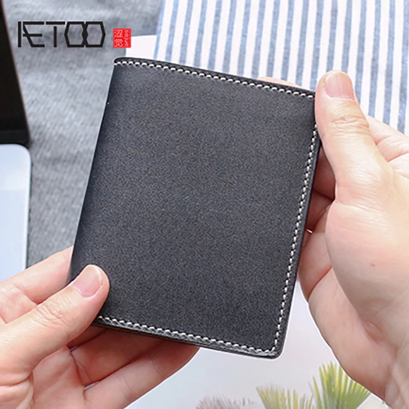 AETOO Tanning Cowhide Wallet Men's short wallet photo bit vertical leather card bag high-grade money clip
AETOO Tanning Cowhide Wallet Men's short wallet photo bit vertical leather card bag high-grade money clip