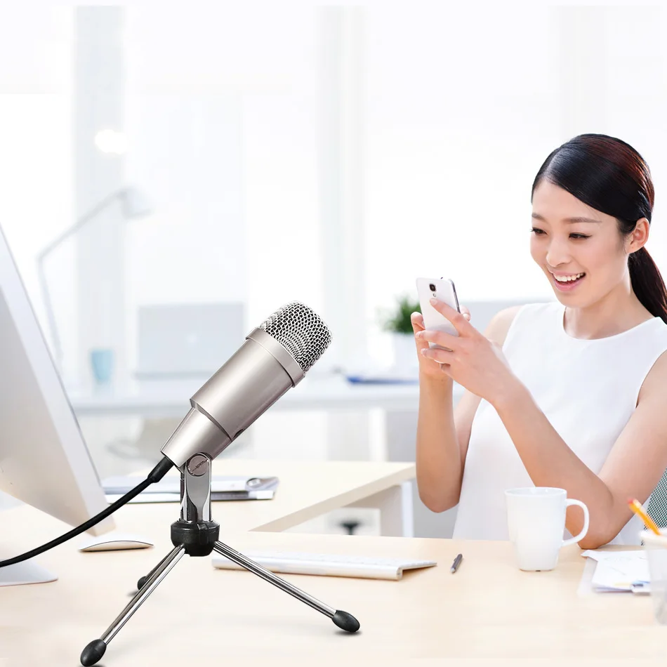 KEXU Computer Condenser Microphone for YouTube Skype Games Plug Play USB Mic Windows/Mac Black Microphone Music Recording Mic
KEXU Computer Condenser Microphone for YouTube Skype Games Plug Play USB Mic Windows/Mac Black Microphone Music Recording Mic