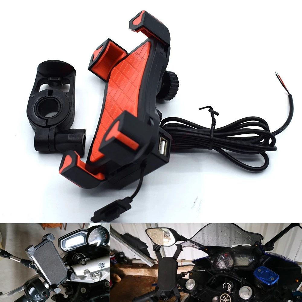 Universal Motorcycle Phone Holder Mobile Stand For Moto Support USB Charger Holder for KTM 990 SuperDuke RC8/R 690 Duke
Universal Motorcycle Phone Holder Mobile Stand For Moto Support USB Charger Holder for KTM 990 SuperDuke RC8/R 690 Duke