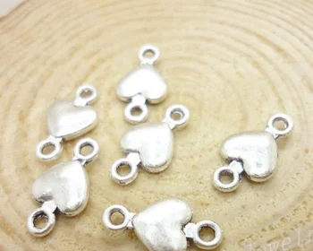 200pcs charms Double hole smooth heart love connector Pendant 15x8mm Antique silver fit Jewelry DIY Handmade jewelry accessories
200pcs charms Double hole smooth heart love connector Pendant 15x8mm Antique silver fit Jewelry DIY Handmade jewelry accessories