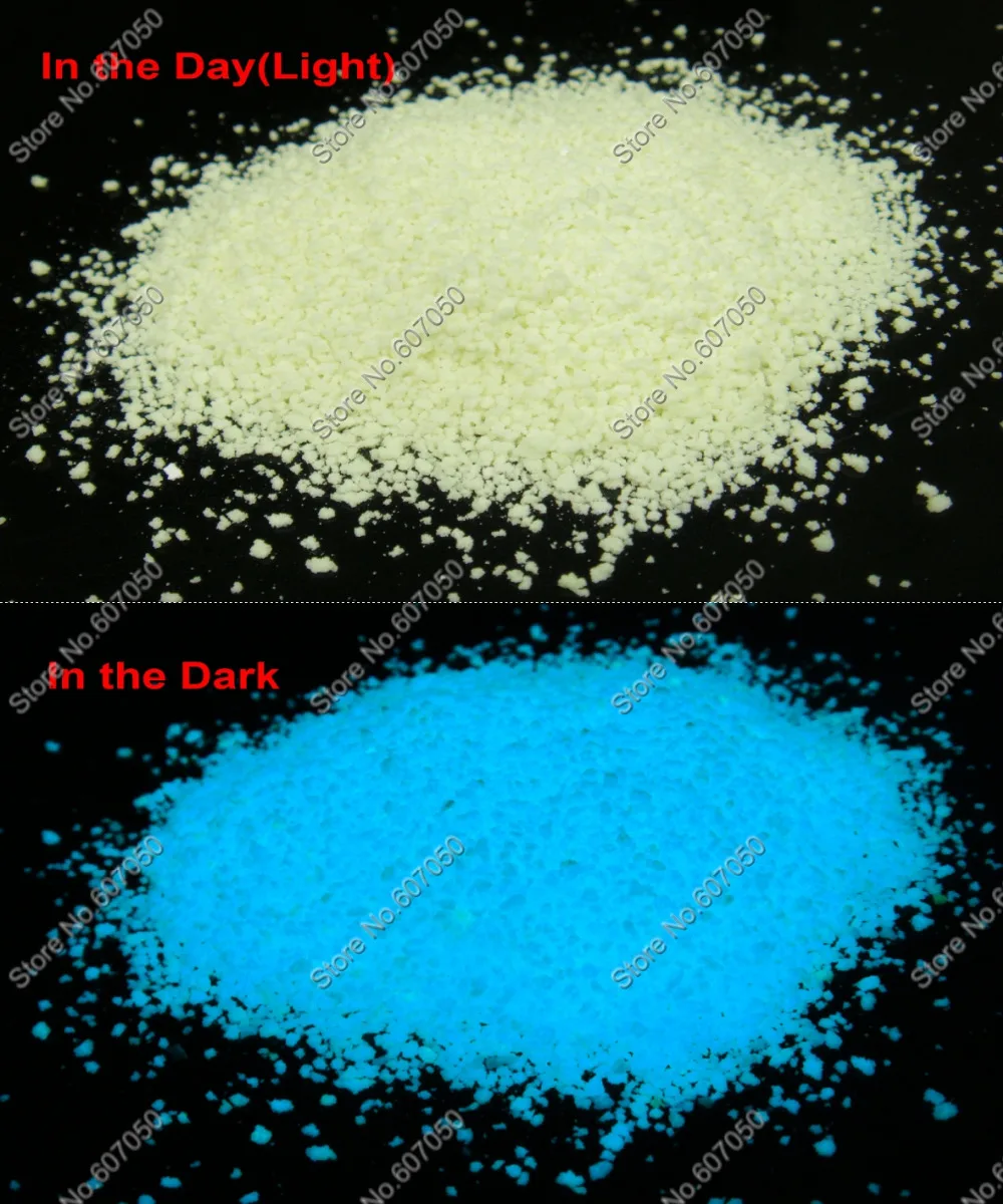50g-Luminous Aqua (сине-зеленый) цвет супер яркий светится в темноте Серебристые частицы