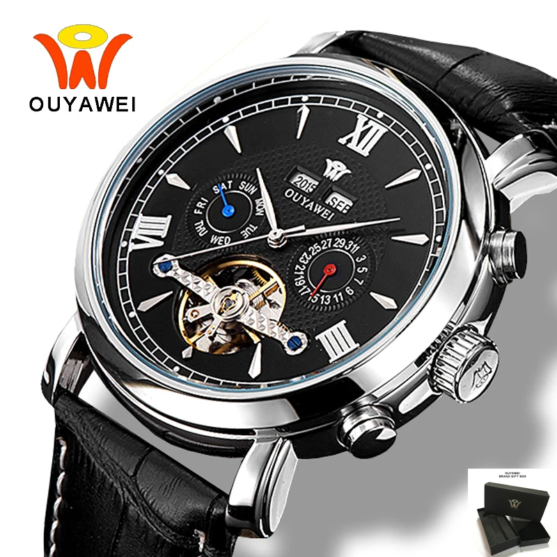 OUYAWEI Man Watch 2018 Tourbillon Automatic Mechanical Dress Wristwatch Mens Luxury Week Big Leather Gold Self-Wind Watches
OUYAWEI Man Watch 2018 Tourbillon Automatic Mechanical Dress Wristwatch Mens Luxury Week Big Leather Gold Self-Wind Watches