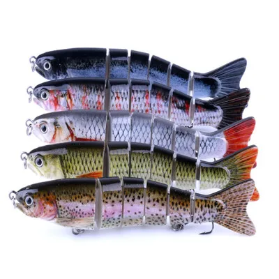 NEW Fishing multi-section bait 12.7cm boxed bionic 5 colors bionic plastic Fishing lure
NEW Fishing multi-section bait 12.7cm boxed bionic 5 colors bionic plastic Fishing lure