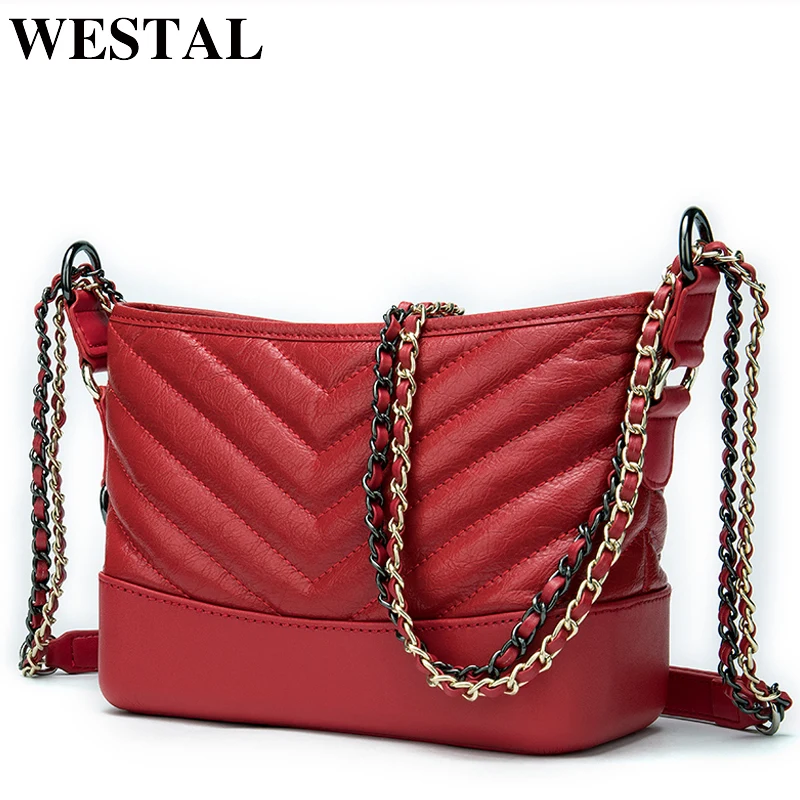 WESTAL Luxury Handbags Women Bags Designer Women's Shoulder Bag Genuine Leather Female Bags Chain Messenger Bag Sac A Main 1515
WESTAL Luxury Handbags Women Bags Designer Women's Shoulder Bag Genuine Leather Female Bags Chain Messenger Bag Sac A Main 1515