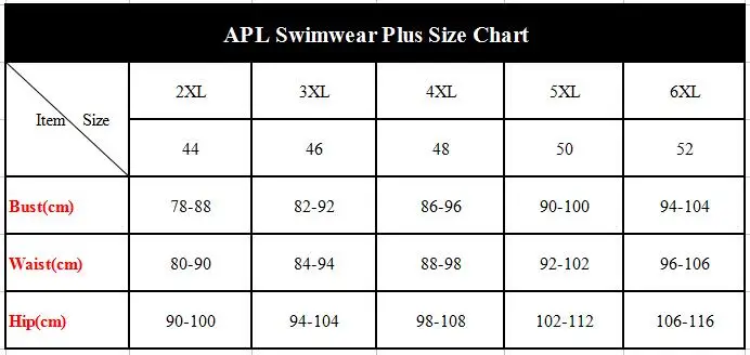 Apl Size Chart