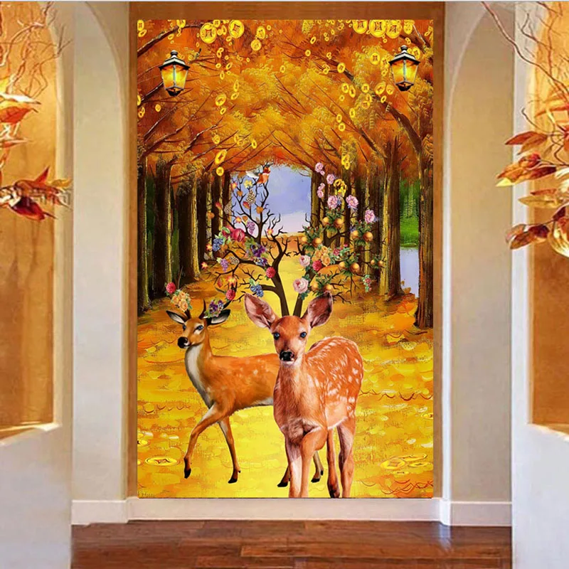 Full Drill Round Diamond Painting,Gold Forest,Deers,Make A Fortune, Animals Vertical Version of Diamond Embroidery, Home Decor 
Full Drill Round Diamond Painting,Gold Forest,Deers,Make A Fortune, Animals Vertical Version of Diamond Embroidery, Home Decor