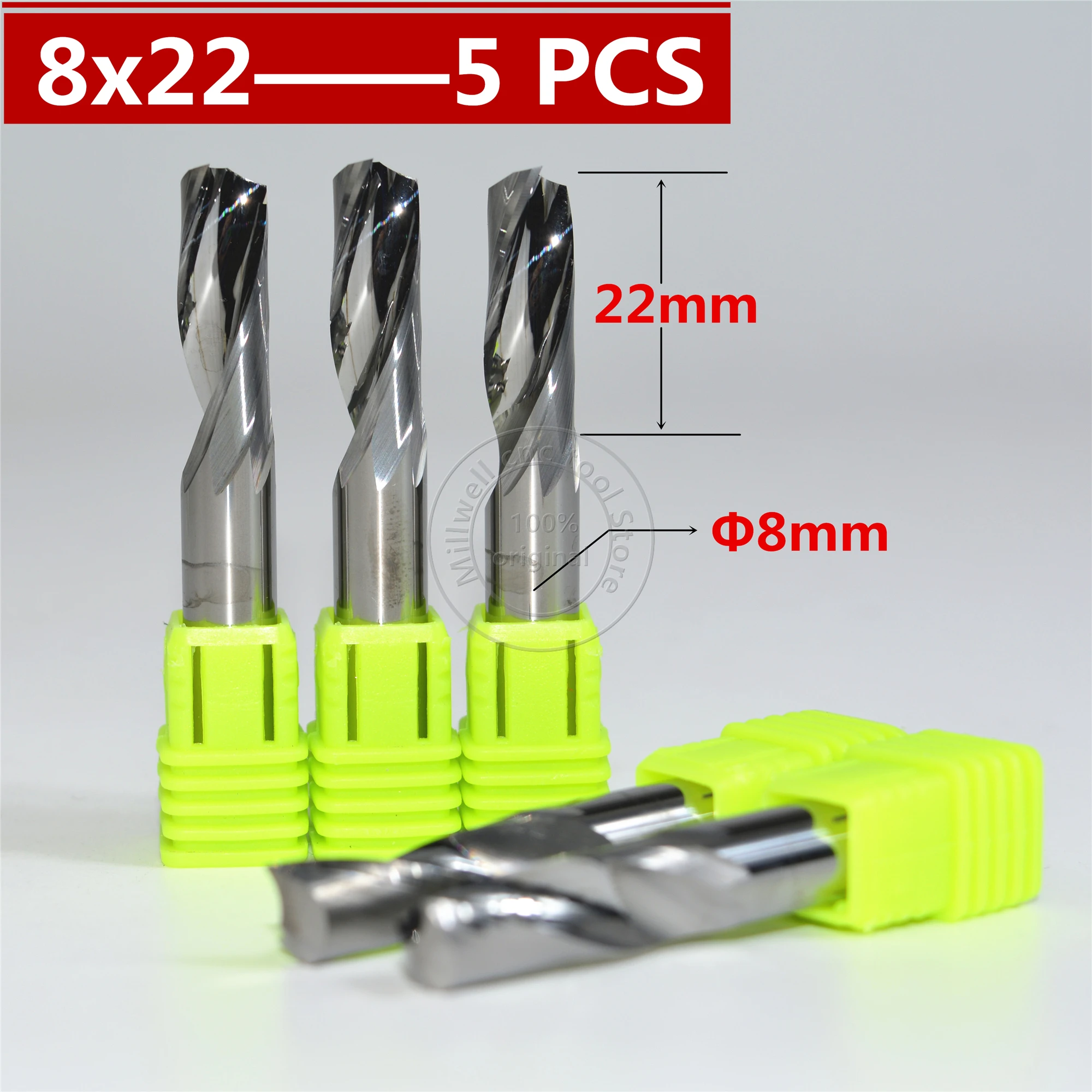 8mm*22mm-5Pcs,Freeshipping,CNC insert router bit,solid carbide Aluminum composite milling cutter,1 flute alucobond cutting knife
8mm*22mm-5Pcs,Freeshipping,CNC insert router bit,solid carbide Aluminum composite milling cutter,1 flute alucobond cutting knife