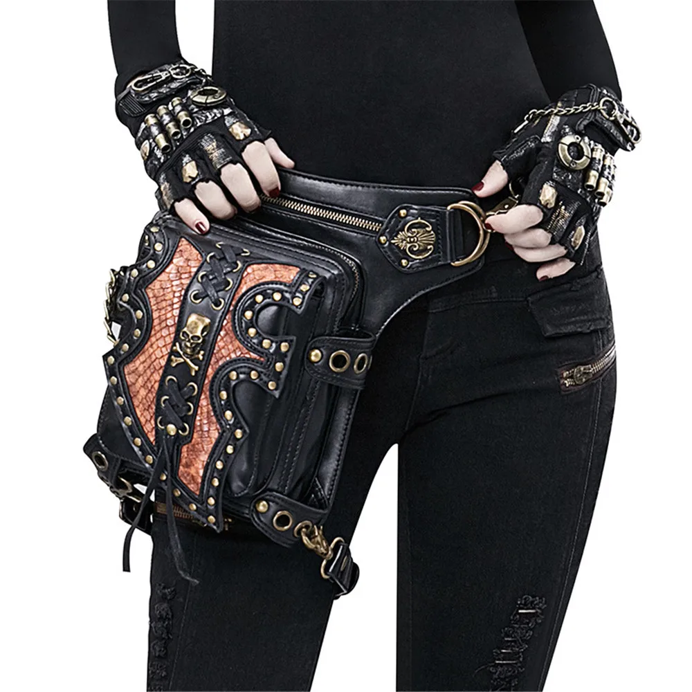 Steampunk Waist Bags Gothic Handbag Shoulder Bag Vintage Retro Rock Women Street Style Mini Motorcycle Leg Bag
Steampunk Waist Bags Gothic Handbag Shoulder Bag Vintage Retro Rock Women Street Style Mini Motorcycle Leg Bag