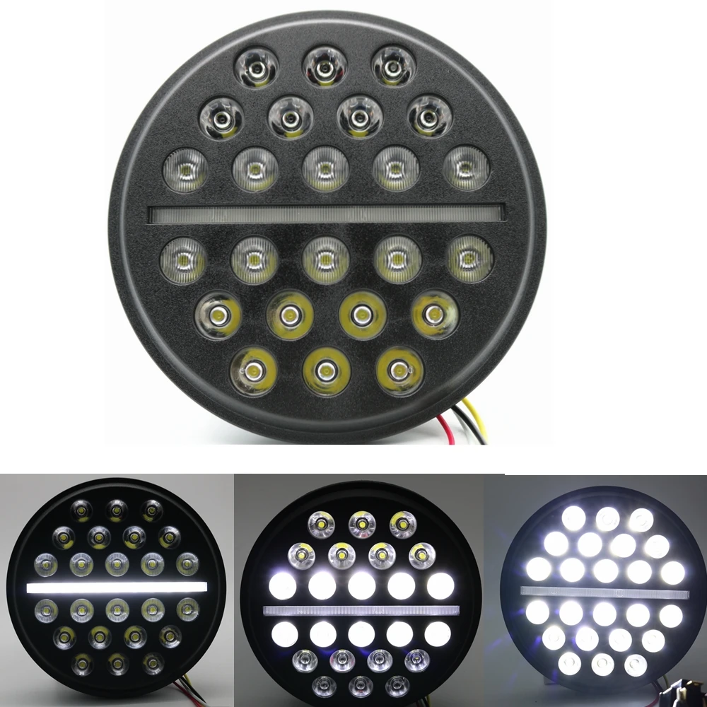 7 inch headlight for jeep hummer harley 7 inch motorcycle headlight.12