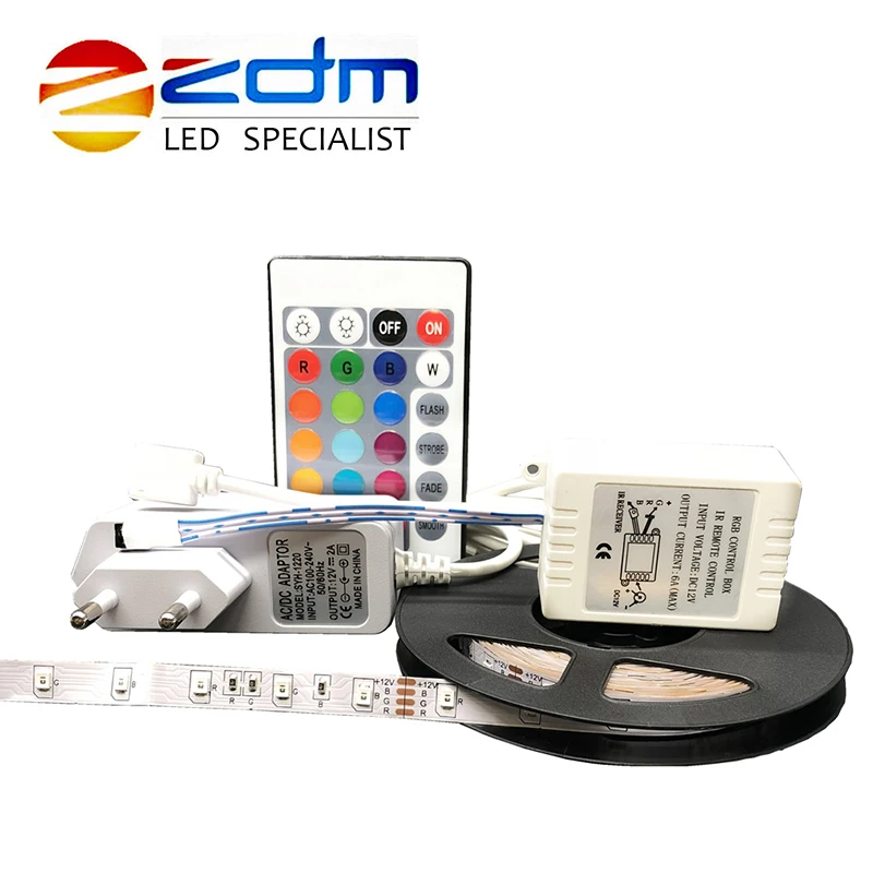 DC 12V SMD 3528 60LED/M RGB LED Strip Light 5M 300LED neon indoor lighting Waterproof Tape Ribbon controller EU adapter set
DC 12V SMD 3528 60LED/M RGB LED Strip Light 5M 300LED neon indoor lighting Waterproof Tape Ribbon controller EU adapter set