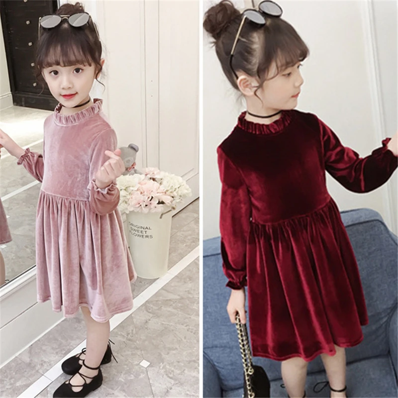 Winter Pink Velvet Girls Princess Dress Long Sleeve Girls Dress Warm Kids Clothes Dress Elegant Baby Girl Costume Robe Fille
Winter Pink Velvet Girls Princess Dress Long Sleeve Girls Dress Warm Kids Clothes Dress Elegant Baby Girl Costume Robe Fille