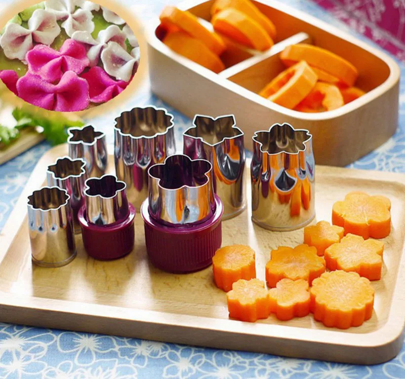 8Pcs/set Stainless Steel Flower Shape Rice Vegetable Fruit Cutter Mold Slicer Cake Cookies Cutting Shape Cake Baking Tools
8Pcs/set Stainless Steel Flower Shape Rice Vegetable Fruit Cutter Mold Slicer Cake Cookies Cutting Shape Cake Baking Tools