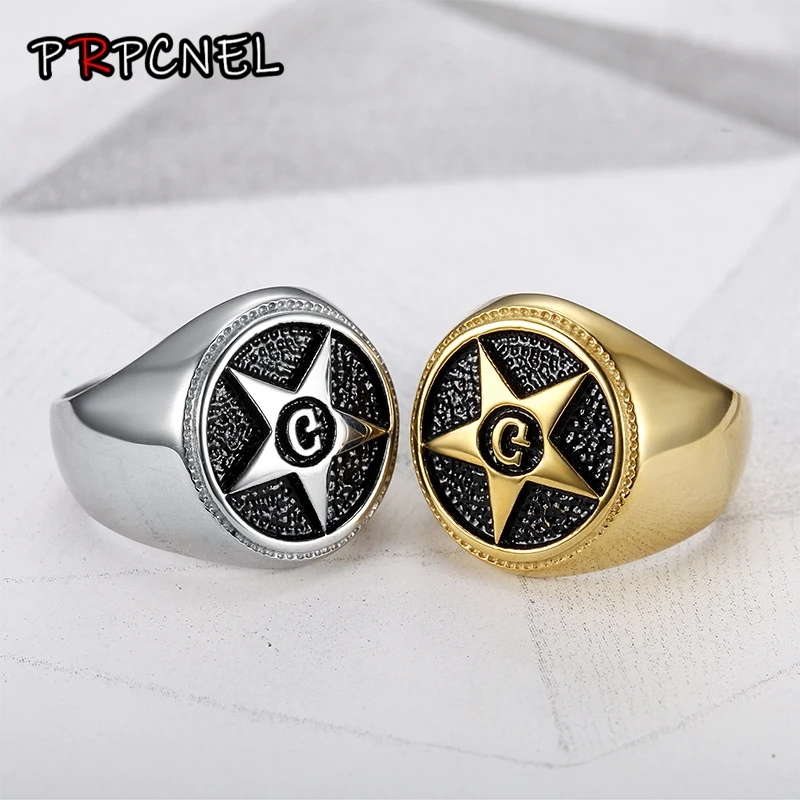 2 color Size 7-15 Star Letter G Ring for Men Gold Silver Casted Solid Stainless Steel Masonic Rings Male Fashion Jewelry
2 color Size 7-15 Star Letter G Ring for Men Gold Silver Casted Solid Stainless Steel Masonic Rings Male Fashion Jewelry