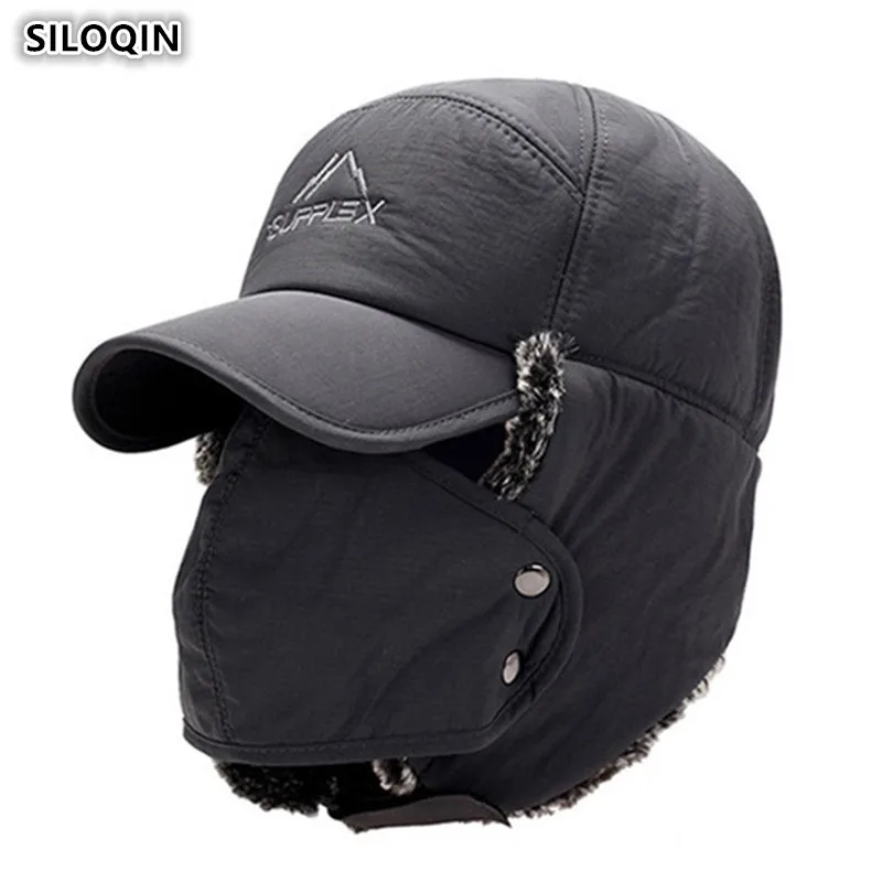 SILOQIN Winter New Style Trend Men's Cotton Bomber Hats Ear Protection Face Thicken Warm Velvet Male Bone Outdoor Sports Ski Cap
SILOQIN Winter New Style Trend Men's Cotton Bomber Hats Ear Protection Face Thicken Warm Velvet Male Bone Outdoor Sports Ski Cap