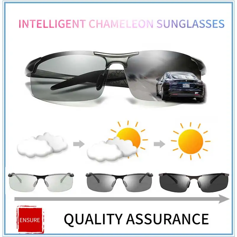 2018 Photochromic Sunglasses Men Polarized Discoloration Goggles Vintage Aluminium Sun Glasses Oculos De Sol Feminino With Cases
2018 Photochromic Sunglasses Men Polarized Discoloration Goggles Vintage Aluminium Sun Glasses Oculos De Sol Feminino With Cases