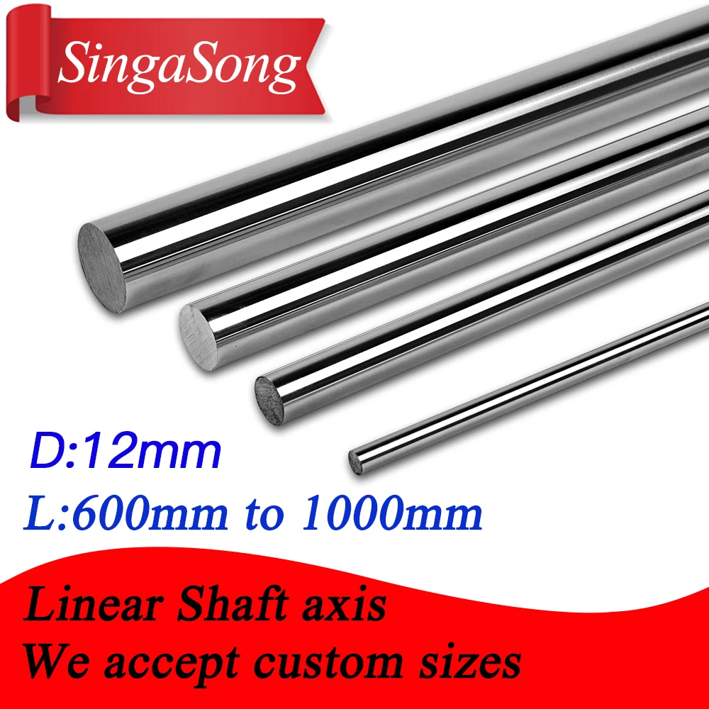 12mm linear shaft 600 700 800 900 1000mm Chromed Harden Rod Linear Motion Shaft cnc parts 3d printer parts
12mm linear shaft 600 700 800 900 1000mm Chromed Harden Rod Linear Motion Shaft cnc parts 3d printer parts