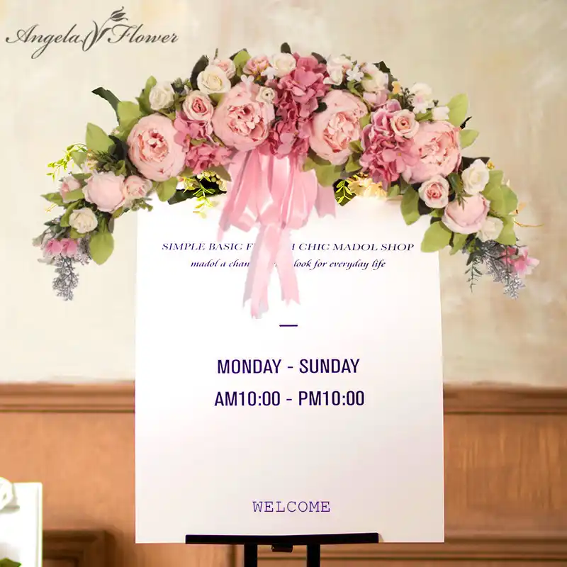flower wreath diy wedding home door decor threshold flowers gift