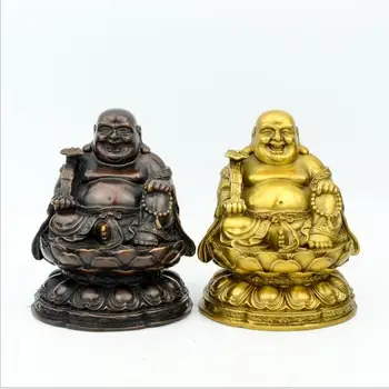 SCY 906+++Pure copper antique 4 inch Maitreya Buddha ornaments, lotus flowers, smiling Fengshui home crafts
SCY 906+++Pure copper antique 4 inch Maitreya Buddha ornaments, lotus flowers, smiling Fengshui home crafts