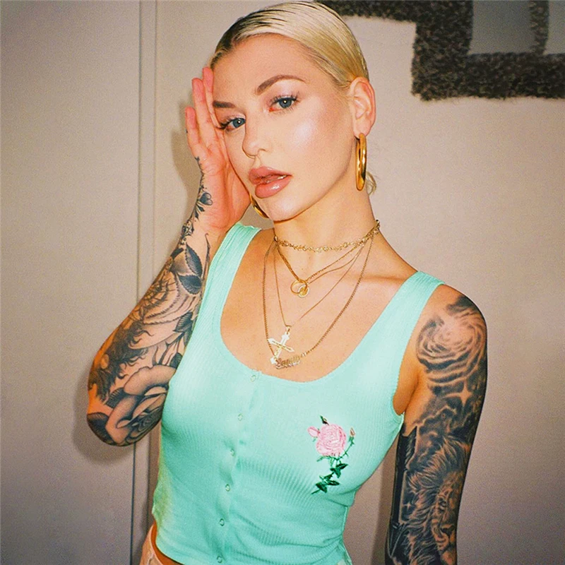 Women Casual Summer Floral Crop Top Eleagnt Sleeveless Plain Tank Ladies Vest Dames Cute tunique femme Dames Party Streetwear
Women Casual Summer Floral Crop Top Eleagnt Sleeveless Plain Tank Ladies Vest Dames Cute tunique femme Dames Party Streetwear