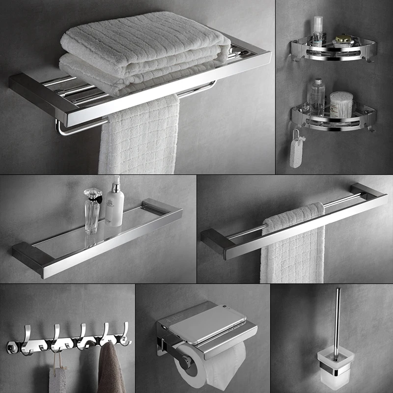304 Stainless Steel Bathroom Accessories Set Wall Mount Towel Rack, Bathroom Hardware Bathroom Hanging Rack Toilet Shelf Set
304 Stainless Steel Bathroom Accessories Set Wall Mount Towel Rack, Bathroom Hardware Bathroom Hanging Rack Toilet Shelf Set