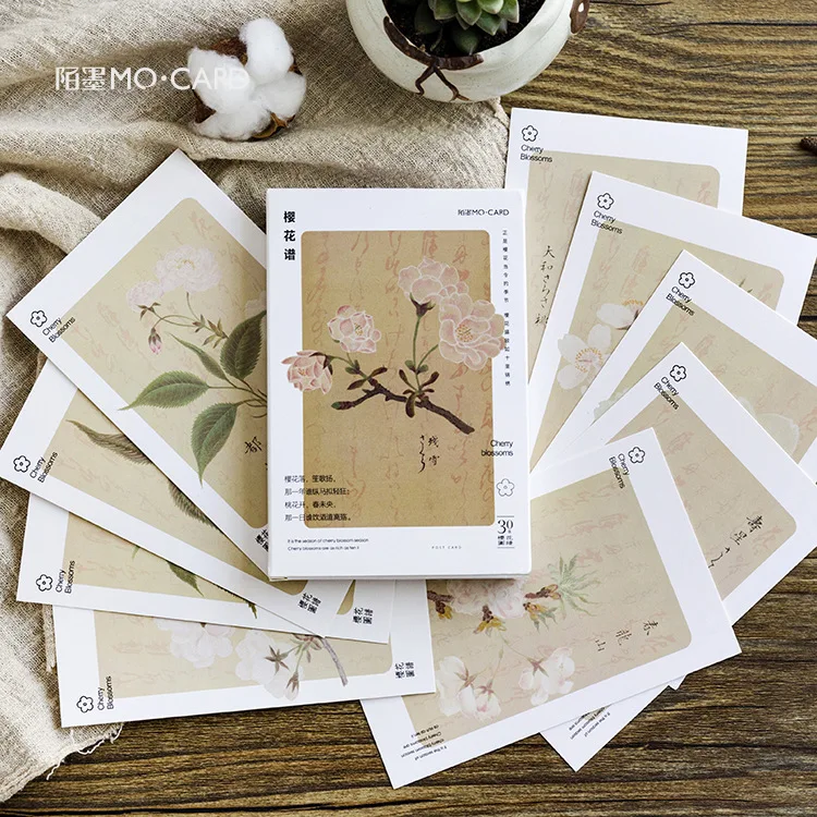 30 Sheets/Set Cherry Blossom sakura series Postcard/Greeting Card/Message Card/Birthday Letter Envelope Gift Card
30 Sheets/Set Cherry Blossom sakura series Postcard/Greeting Card/Message Card/Birthday Letter Envelope Gift Card
