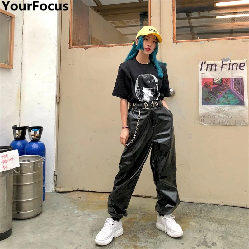 New ARRIVAL Harajuku vintage ins hot retro vintage black punk rock style PU loose wide leg pants YQ-833
New ARRIVAL Harajuku vintage ins hot retro vintage black punk rock style PU loose wide leg pants YQ-833