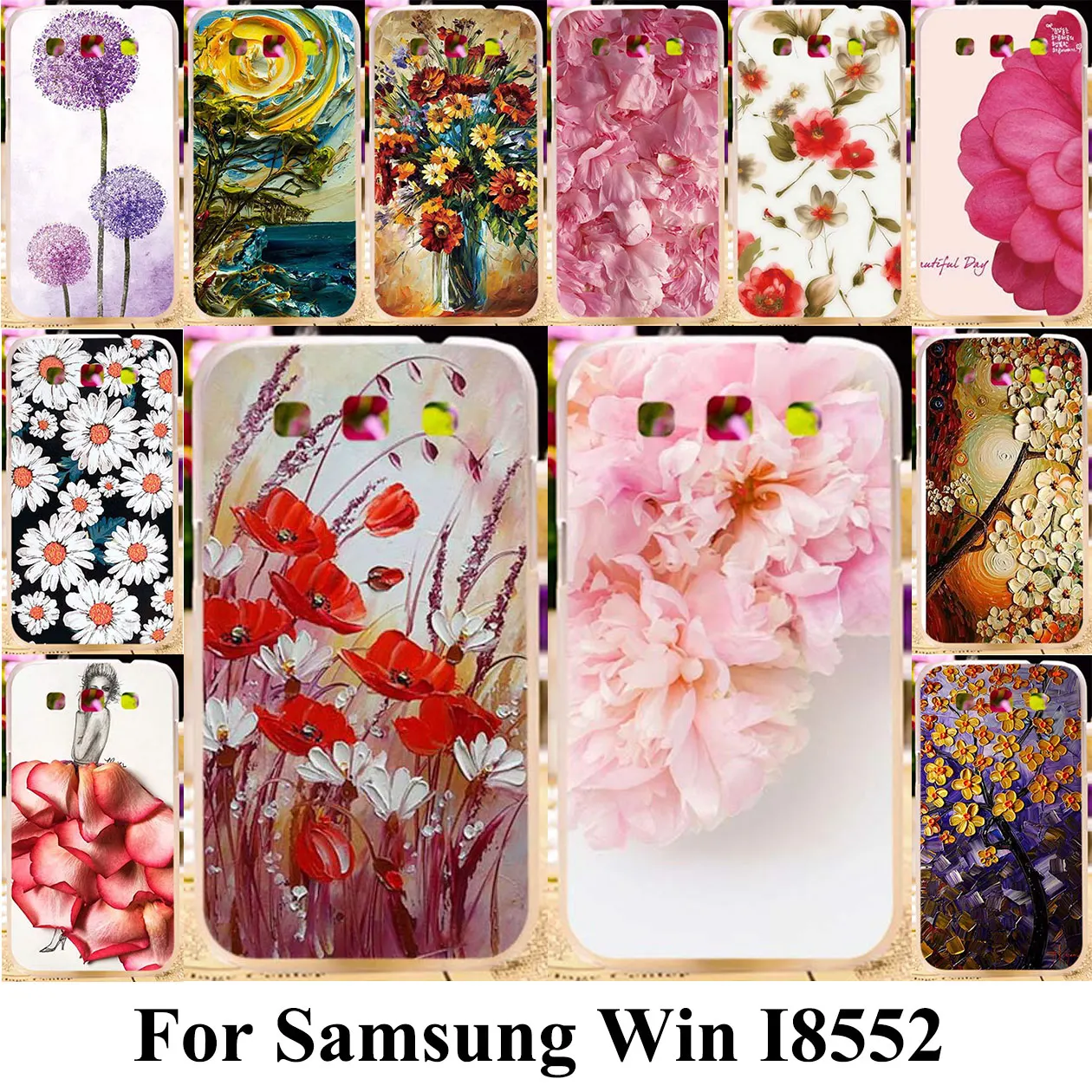 TPU Silicone Plastic Phone Cover Case For Samsung Galaxy Win I8552 Cases GT-i8552 GT i8550 i8558 8552 Painted Bags
TPU Silicone Plastic Phone Cover Case For Samsung Galaxy Win I8552 Cases GT-i8552 GT i8550 i8558 8552 Painted Bags