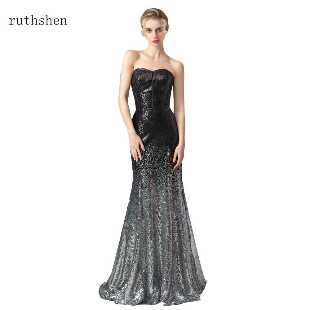 ruthshen Gorgeous Long Evening Dresses Draduated Black Strapless Trumpet Prom Dresses Plus Size Sparkly Sequin Party Gowns 2019
ruthshen Gorgeous Long Evening Dresses Draduated Black Strapless Trumpet Prom Dresses Plus Size Sparkly Sequin Party Gowns 2019