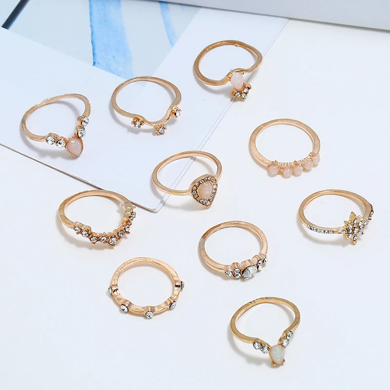 2019 Golden Finger Ring Female Women's Minimal Minimalist Jewelry Beads Crystal Knuckle Toe Ring Sets For Girls Gift Rings
2019 Golden Finger Ring Female Women's Minimal Minimalist Jewelry Beads Crystal Knuckle Toe Ring Sets For Girls Gift Rings
