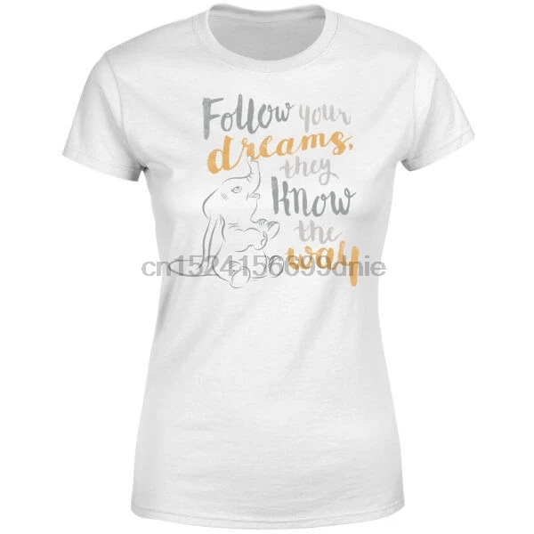 Dumbo Follow Your Dreams Womens T-Shirt - White