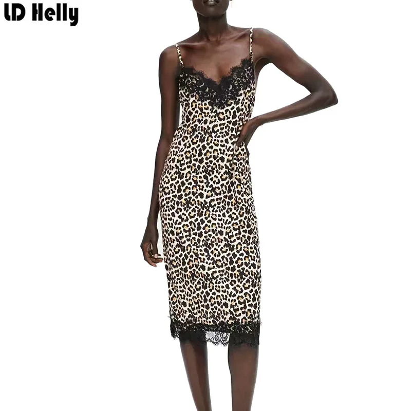 LD Helly Summer Women Leopard Dress Sexy Lace Patchwork V-Neck Sleeveless Spaghetti Strap Dresses Female Casual Vestidos
LD Helly Summer Women Leopard Dress Sexy Lace Patchwork V-Neck Sleeveless Spaghetti Strap Dresses Female Casual Vestidos