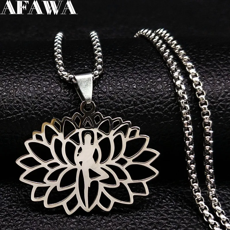 2019 Fashion Yoga Lotus Stainless Steel Necklaces Women Silver Color Necklaces & Pendants Jewelry acero inoxidable joyeria N1853
2019 Fashion Yoga Lotus Stainless Steel Necklaces Women Silver Color Necklaces & Pendants Jewelry acero inoxidable joyeria N1853