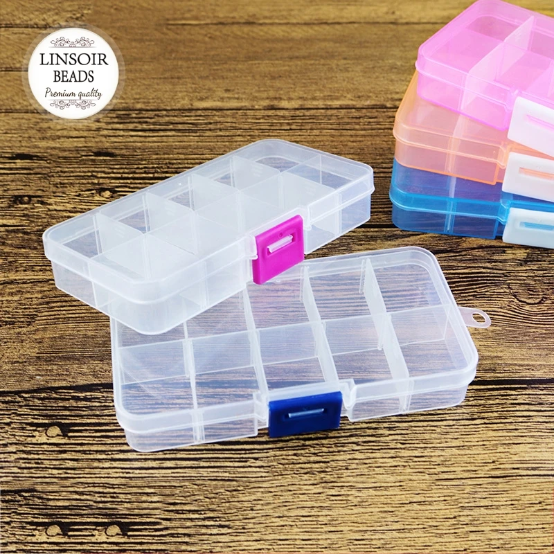 10 Grids Adjustable Transparent Plastic Storage Box for Small Component Jewelry Tool Box Bead Pills Organizer Nail Art Tip Case
10 Grids Adjustable Transparent Plastic Storage Box for Small Component Jewelry Tool Box Bead Pills Organizer Nail Art Tip Case