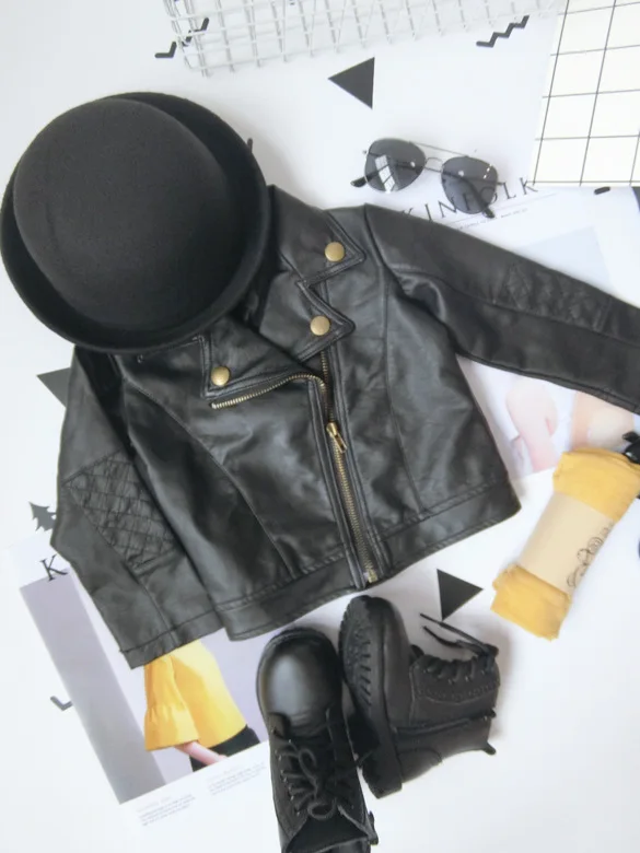 Wind PU Leather Leather Coat Baby Boys and Girls Short Children Jacket 24 Wind PU Leather Leather Coat Baby Boys and Girls Short Children Jacket 28