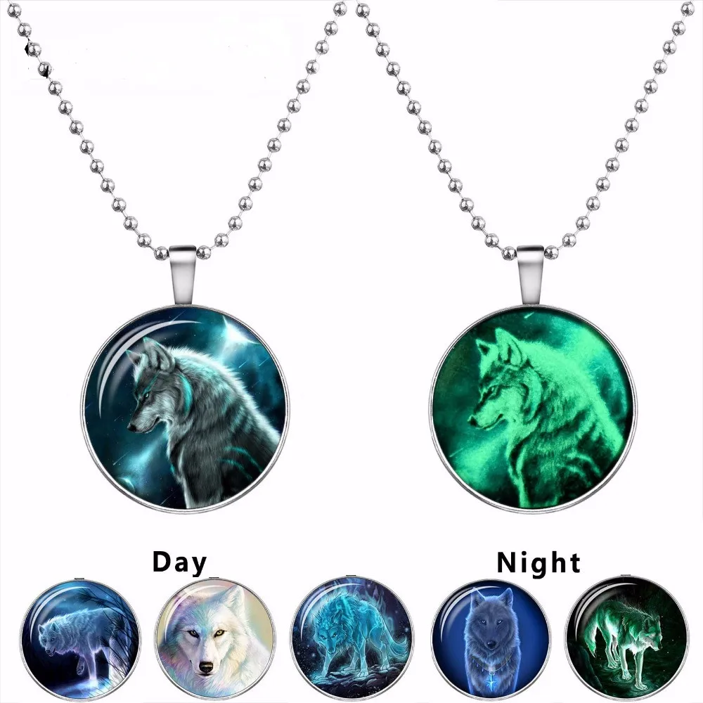 2016 Wolf Cabochon Glass Glowing Pendant Necklaces Fashion Jewelry Silver Plated Chain Glow In The Dark Necklaces Collares
2016 Wolf Cabochon Glass Glowing Pendant Necklaces Fashion Jewelry Silver Plated Chain Glow In The Dark Necklaces Collares