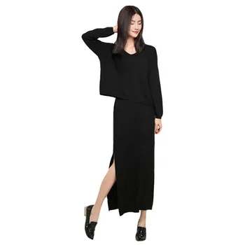 Cashmere Sweater Sets 2018 New Women's Knitting Skirts Loose Pullover Sweaters 2 Piece Sets Autumn Winter Female Knitted Suits
Cashmere Sweater Sets 2018 New Women's Knitting Skirts Loose Pullover Sweaters 2 Piece Sets Autumn Winter Female Knitted Suits