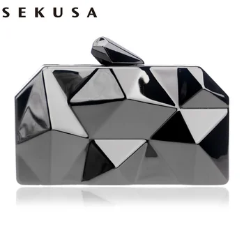 SEKUSA Geometric Design Women Fashion Day Clutch Evenign Bag Party Wedding Handbags With Chain Shoulder Small Wallets
SEKUSA Geometric Design Women Fashion Day Clutch Evenign Bag Party Wedding Handbags With Chain Shoulder Small Wallets