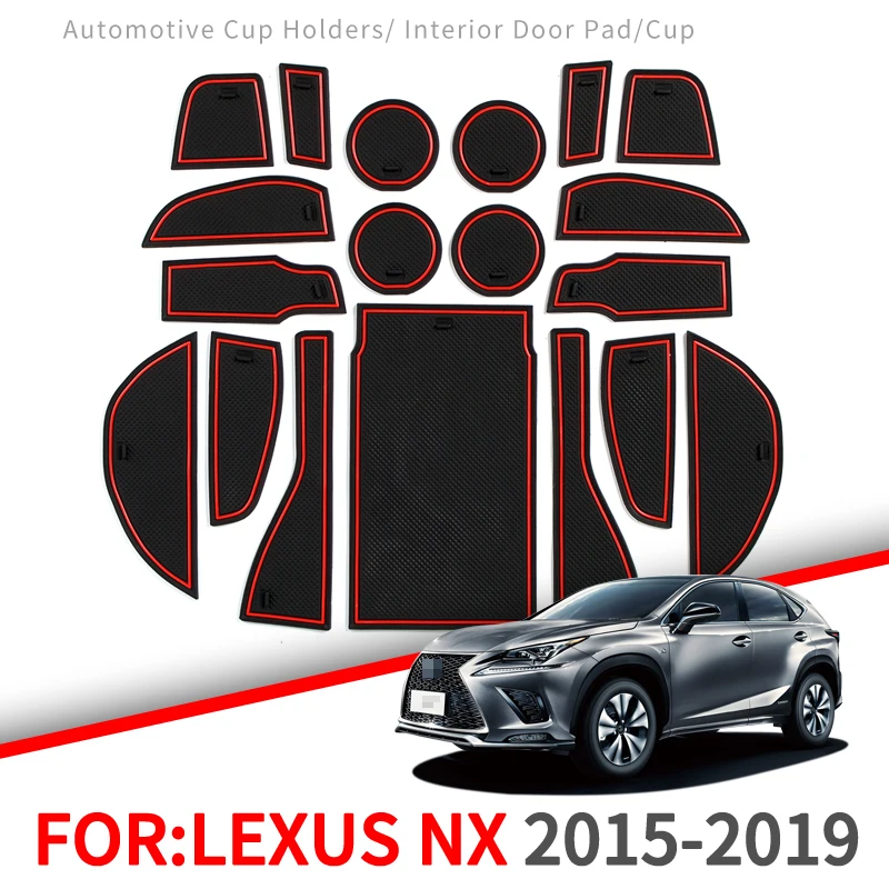 Car Door Gate Slot Mats Groove Carpets Pads For Lexus IS ES NX 200T 250 300H 350