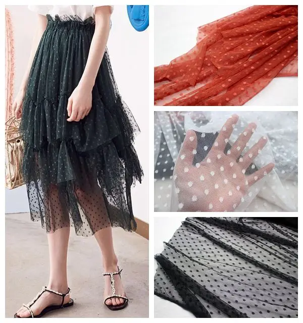 150CM Width Exquisite mesh polka dot stretch lace fabric DIY skirt dress stitching wedding dress home accessories
150CM Width Exquisite mesh polka dot stretch lace fabric DIY skirt dress stitching wedding dress home accessories