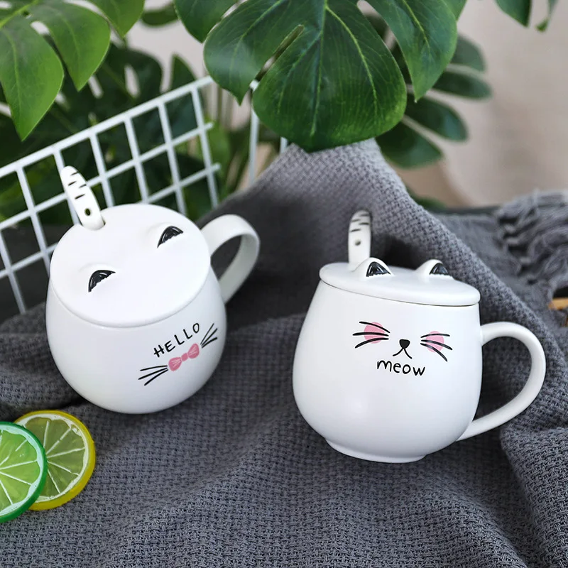 Cartoon Cut Cat Ceramic Coffee Mug with Lid and Spoon Porcelain Juice Drinking Cup Coffee Milk Tea Cup
Cartoon Cut Cat Ceramic Coffee Mug with Lid and Spoon Porcelain Juice Drinking Cup Coffee Milk Tea Cup