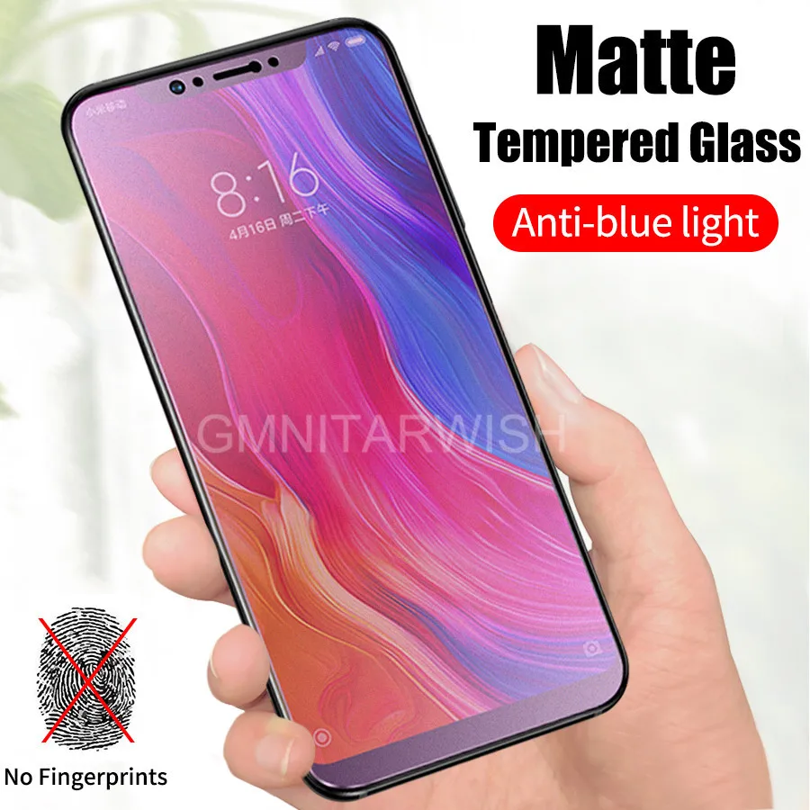 

Anti UV Purple Blue Light Matte Frosted Tempered Glass For Xiaomi Redmi K20 Note 7 6 5 Pro 6A S2 Y2 Mi CC9 CC9E Screen Protector