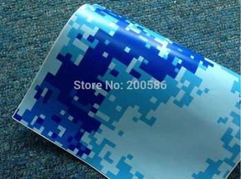 Blue white Digital Camo Vinyl Wrap Styling Air Free Navy Camouflage Pixel Car Sticker Film Truck covers 1.52x30m/Roll 5x98ft
Blue white Digital Camo Vinyl Wrap Styling Air Free Navy Camouflage Pixel Car Sticker Film Truck covers 1.52x30m/Roll 5x98ft